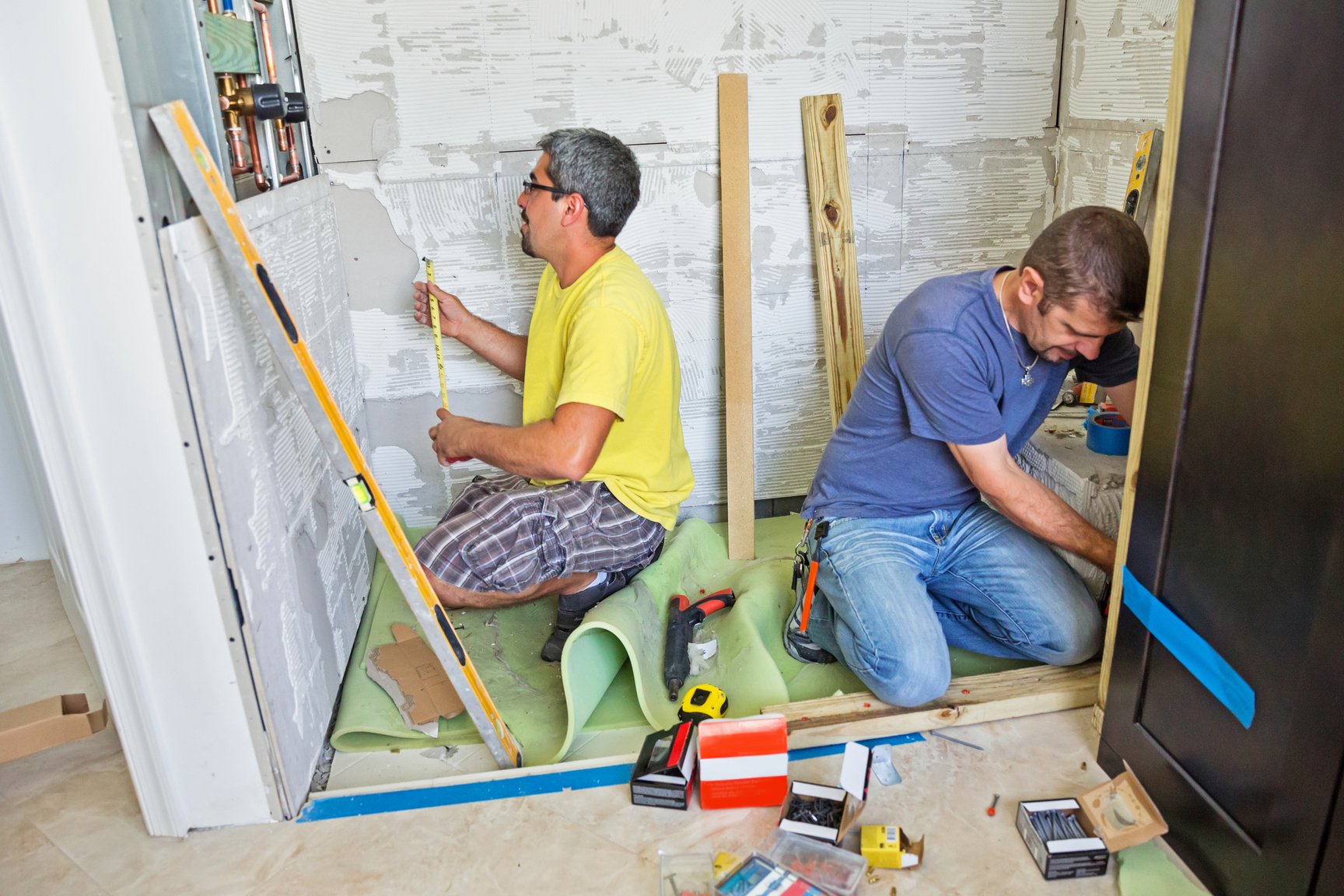 Construction: Remodeling a bathroom shower stall